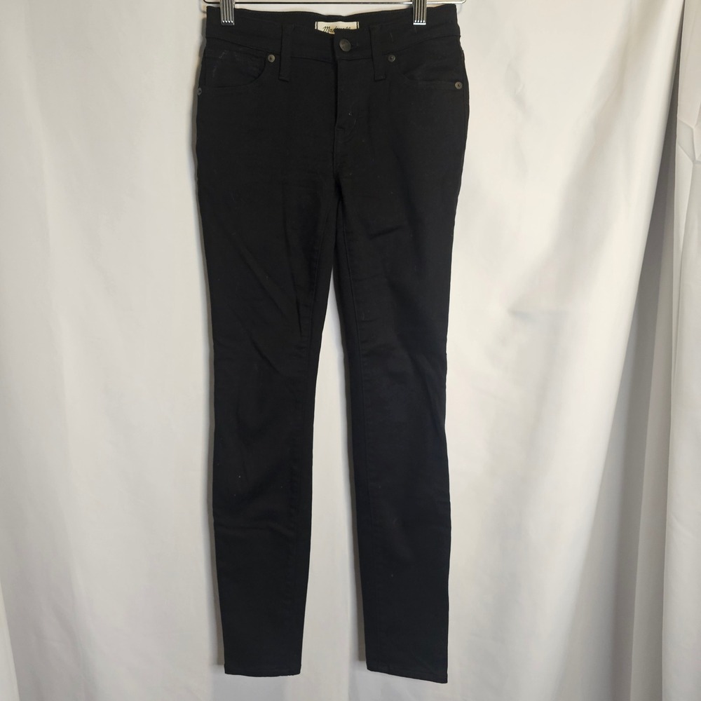 Madewell 8 Inch Skinny Jeans Black‎ Cotton Blend Women's Size 24